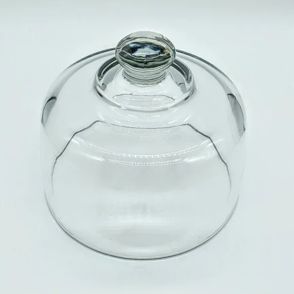 Vintage Dolphin Teakwood Cloche Blue White Center Tile Cheese Board - Picture 7 of 8